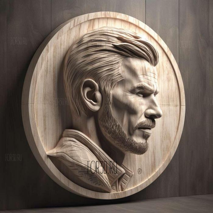 David Beckham 3 stl model for CNC